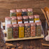 24 4oz Pcs Glass Spice Jars with Labels and Pink Metal Caps, Empty Spice Containers with Shaker Lids, Funnel