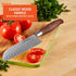 IMUSA 6in Chef WL Stainless Steel Santoku Knife with Wood Look Handle