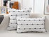 Set 2 20x20,Black NUYECY of Boho Throw Pillow Covers Off White Neutral Couch Pillow Case with Tassel Fringe