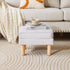 16.34" 12.4" W12.6" UHBD041G YMYNY Small Footstool Ottoman, Faux Leather Footrest with Sponge Padded Seat, Step Stool