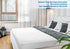 PlushDeluxe Queen Size Premium Bamboo Mattress Protector, Waterproof, Ultra Soft, Breathable, Washable Bed Cover (White)
