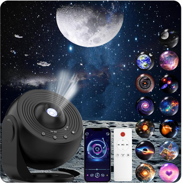 Ysonla Galaxy Projector for Bedroom Pro Version, HD 12 in 1 Film Discs