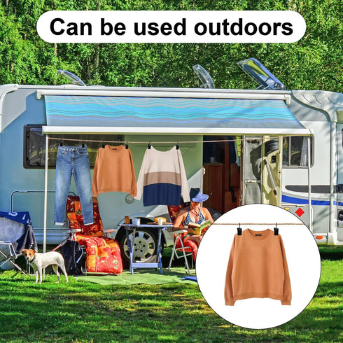 HOOSUN 50 Pack Stainless Steel Clip Hooks for Hanging, S Hook with Clip for Outdoor String Lights, Metal Clips
