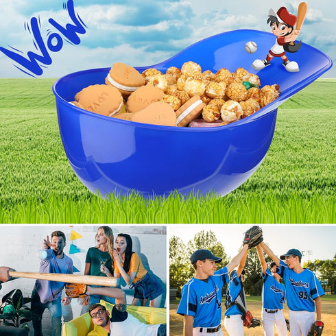 72 oz Favor(Blue,20 Tanlade Large Plastic Baseball Helmet Bowl Baseball Hats Bowls Snack Ice Cream Dessert Helmet Cups