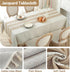 55x70 Inch Laolitou Cotton Linen Waterproof Tablecloth for Dining Table Rustic Farmhouse Kitchen Rectangle Table Cloth