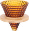 Glass Pour Over Coffee Dripper, Portable Coffee Maker with Reusable Filter, Brown Coffee Pot Accessories