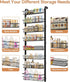 MIAOLI 8-Tier Over the Door Pantry Organizer, Adjustable Spice Rack Cabinet Door Shelves, Hanging Seasoning Organizer