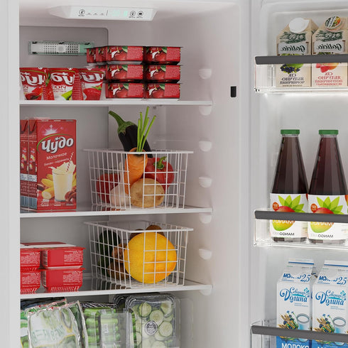 MaraFansie Hanging Kitchen Baskets, Wire Storage Basket Over the Cabinet Door Organizer with Adhesive Strips and