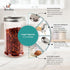 Mr. Kitchen 2 Pack Countertop Salt Sugar Shaker dispenser - Powder Sugar Dispenser Canisters - Glass Sugar Container