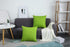 Handmade Decorative Solid 100% Cotton Canvas Throw Pillow Covers, 20"x20", Apple Green - TangDepot