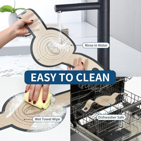 2 Pcs Silicone Bread Sling for Dutch Oven, Non-Stick & Heat Resistant Baking Mat for Sourdough