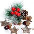 cnomg 216pcs Set, (216, Artificial Pine Cones Pine Branch Fake Natural Pinecones Acorns Red Berries Christmas Decor