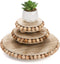 Peohud Set of 3 Wood Risers for Display, Farmhouse Wooden Pedestal Stand,