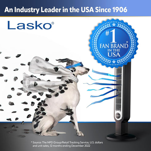 Lasko Oscillating Pedestal Fan, 18", Adjustable Height, 3 Speeds, for Home Office and College Dorm