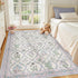 5x7 Purple Rug for Girls Room, Washable Boho Floral Area Rugs for Living Room, Cute Ultra-Thin Non Slip Indoor Girls