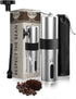 Manual Coffee Grinder — Stainless Steel Conical Burr Coffee Bean Grinder with Hand Crank, 18 Adjustable Settings