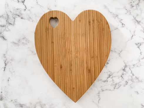 Premium Wood Charcuterie Board, 100% Handmade, Cheese Platter, Cheese Tray, Bamboo Cutting Board, Attractive Heart Design by Kozy Kitchen