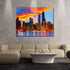 Canvas Wall Art - Chicago Skyline at Dusk, Modern Gallery Decor, Stretched and Framed 12" x 16"