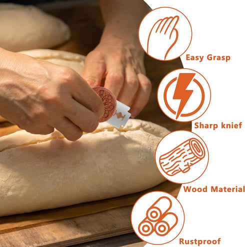 Epritliber 5 UFO Bread Lame Cutter for Homemade Sourdough,Bread Scorer Tool for Sourdough with Blades and Storage