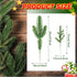 Yunlly 60 Pcs Christmas Artificial Green Pine Needles, Christmas Floral Picks Artificial Holly Red Berry Twig Stem Pine