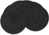 AHHFSMEI Round Braided Placemats, 15 Inch Round Table Mats for Dining Tables, Set of 6 (Black)