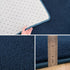 Area Rugs for Bedroom Living Room, 4x6 Navy Blue Thickened Memory-Foam Indoor Carpet, Modern Aesthetic