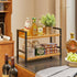 IBUYKE 2-Tier Industrial Spice Rack, Desktop Storage Organizer for Kitchen, Office, Living Room, Nature, UTLJ002N
