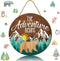 Chunful The Adventure Begins Wooden Hanging Sign, 12 x 12'' Woodland Nursery
