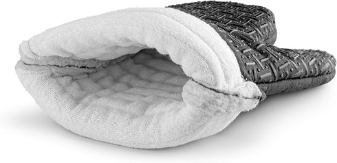 Xlnt Extra Long Oven Mitts (Black) - Teflon EcoElite Water Repellent, Heat Resistant for Cooking & BBQ