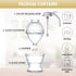 8 oz PAULSWAY Not Chromed Glass Honey Dispenser, Food-Grade ABS White Lid No Drip Glass with Stand Honey Jar Honeycomb