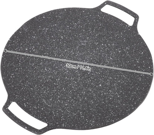 Korean Grill Pan with Non Stick 6 Layer Coating, Round Grill Pan with Pouch for Induction and Electric Cooktops