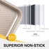 Half Cookie Sheet Pan for Baking - HONGBAKE Nonstick Baking Sheet with Diamond Texture Surface