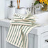12 Pack, 13 13 Jacquotha Striped Cotton Washcloths x - Soft Wash Cloths for Bathroom, Kitchen, Gym, Face, Green