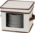 Household Essentials China Plate Storage Box, Holds 12 Dessert Plates or Bowls, Windowed Panel, Sturdy Frame,
