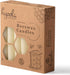 Hyoola 4" Beeswax Taper Candles, 12 Pack, Handmade, 100% Pure Unscented Bee Wax, Decorative White, 4 Hour Burn