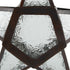 Zings & Thingz Beautiful Hanging Star Candle Lantern, 9.5" Tall, Clear Glass