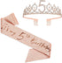 BRT Bearingshui Rose Gold Crown 5 & Fabulous Sash and Tiara for Girls, Happy 5th Birthday Party Favor Gifts