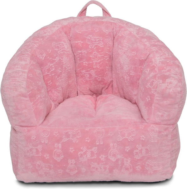 Delta Children - Serta Kids Plush Barrel Toddler Chair, Soft Foam Chair