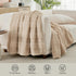Amlie Cozy 60"x80", Home Luxury Striped Faux Fur Throw Blanket for Couch, Soft Fuzzy Fluffy Soft Plush Blankets Sofa