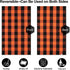 LEEVAN Orange and Black Buffalo Plaid Outdoor Rug 24"x 51", Washable Halloween Door Mat for Entryway