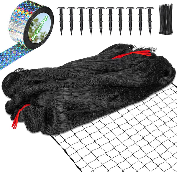 BSTPCOO Bird Netting 25'x50' with 2" Mesh Garden Net with Bird Scare