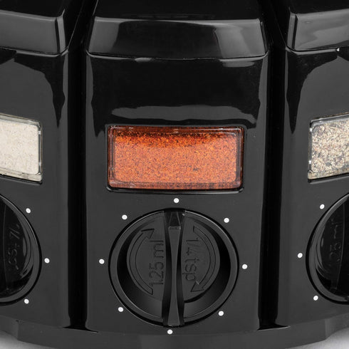 12 8.75 8.75 6 inches Kitchen Art Spice Rack Select-A-Spice Auto-Measure Carousel Compartments Black x x