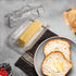 Countertop 2 4oz Clear Glass Butter Dish with Lid Covered Butter Container for Tabletop & & Refrigerator | Butter