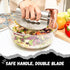 Nish Salad Choppers, Mezzaluna Choppers with Protective Cover, Double Blade Stainless Steel for Kitchen