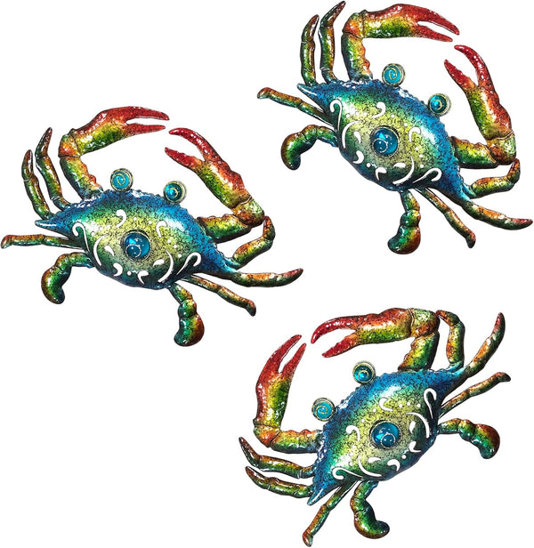 BVLFOOK Crab Wall Art, Coastal Ocean Valentine Decor - Beach Themed Decoration