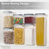 PANTRYSTAR 7 Airtight Food Storage Containers with Lids, PCS BPA Free Kitchen Canisters for Spaghetti, Pasta, Dry Food