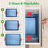 NutriChef Nonstick 3-Piece Baking Pans Set – Carbon Steel Bakeware with Blue Coating Inside & Outside and Red Silicone Handles, Durable and Reliable, Effortless Baking and Easy Cleanup (Blue) by NutriChef