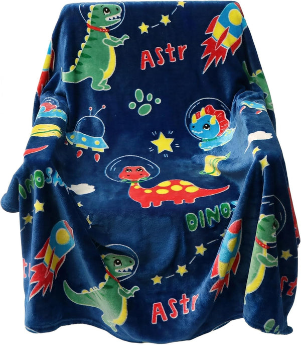SALIMAH Glow in The Dark Blanket Dinosaur Gifts for Girls, Toys for