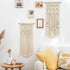 2 28" 13" Mkono Pcs Macrame Woven Wall Hanging Boho Chic Geometric Art Decor - Beautiful Bedroom Nursery Apartment Home