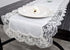 White Royal Rose European Antique Lace Jacquard Table Runner, Dresser Scarf (16Wx36L)